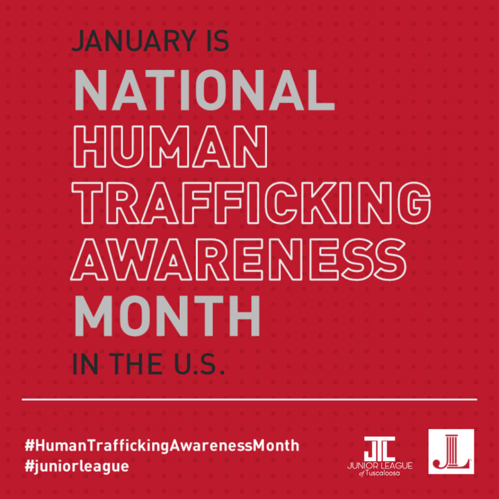 The Junior League of Tuscaloosa participates in National Human Trafficking Awareness Month